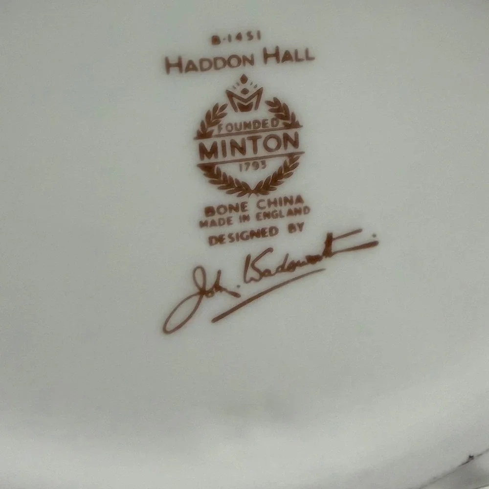 Minton Haddon Hall Teapot Bone China Floral Made in England John Wadsworth B1451